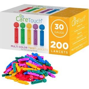 Lancets for Diabetes 30G – 200 Sterile, Single-Use Lancets, Multicolor
